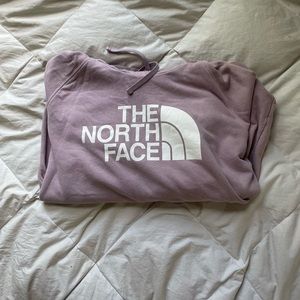 Womens purple north face hoodie, size XL